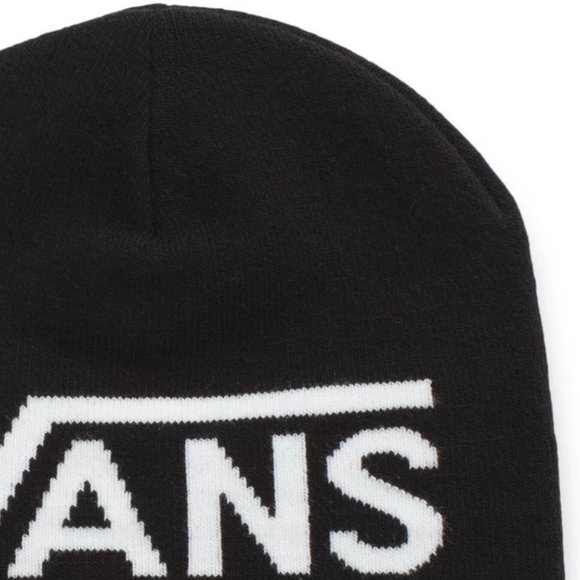 NEW Vans Soft Stretch Rib Knit Breakin Curfew Cuffed Beanie Hat Black One Size - Picture 6 of 6